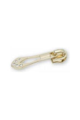 Size #5 Jeweled Tip Zipper Pull, Gold - 1pk